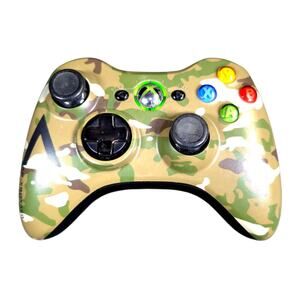 Xbox 360 Green Camouflage Camo Special Edition Halo‎ Controller - Tested Works